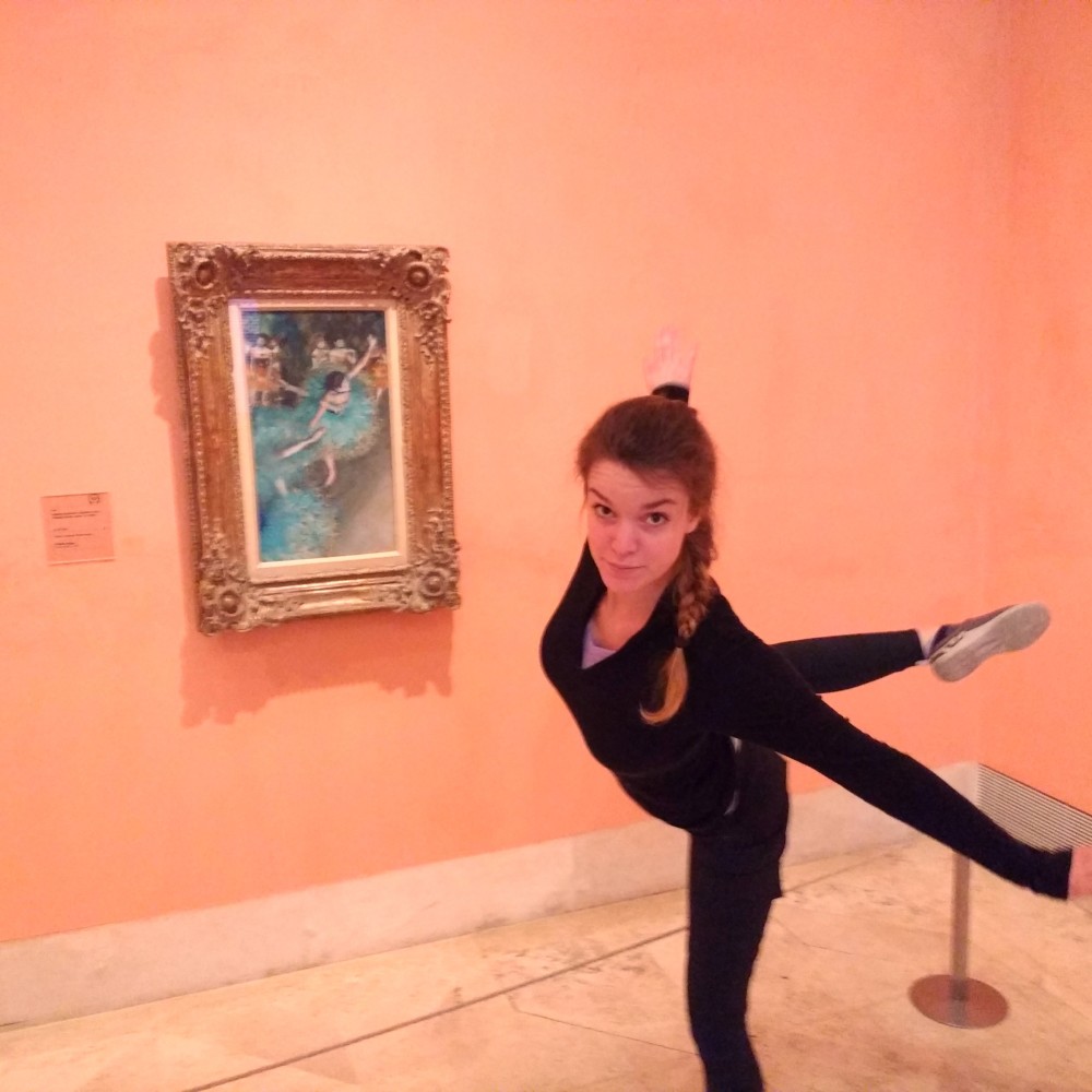 When you are next to a Degas, you have to pose and make your husband take a picture of you